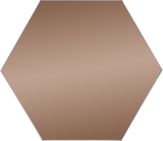 Зеркальная плитка Omega Glass NNLM62 сота 20x17.3 см глянцевая цвет бронза 1 шт.