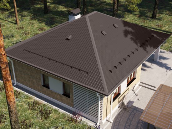 Профнастил С20 0.45 мм 1150x2000 мм RAL 8017 коричневый