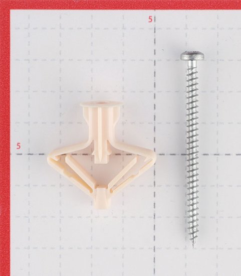 Дюбель для листовых материалов Sormat OLA 4x60 мм нейлон с шурупом (50 шт.)