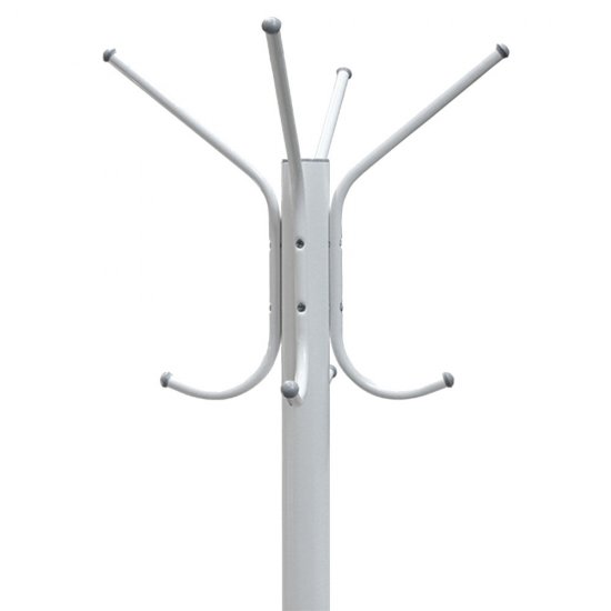 Вешалка напольная металлическая 4 крючка белая Sheffilton SHT-CR2078