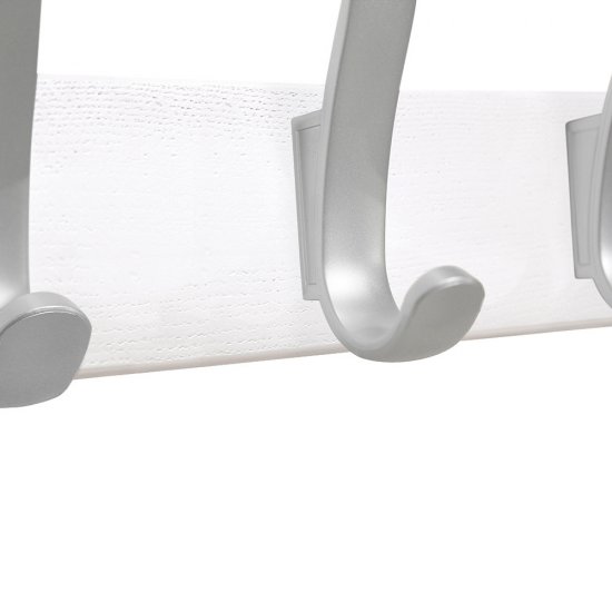 Вешалка настенная деревянная 4 крючка белая Sheffilton SHT-WH20