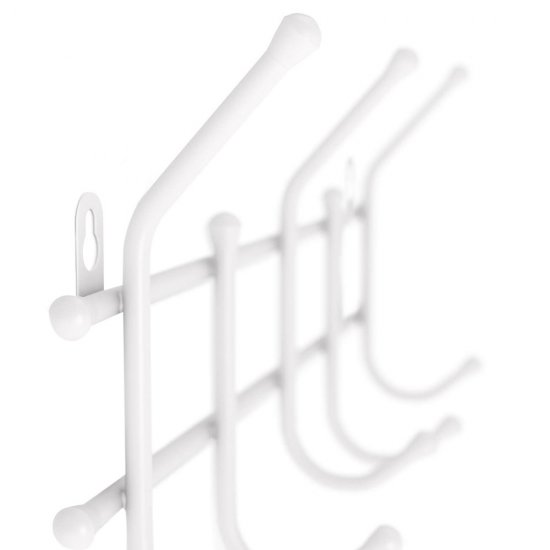 Вешалка настенная металлическая 5 крючков белая Sheffilton Стандарт 2/5