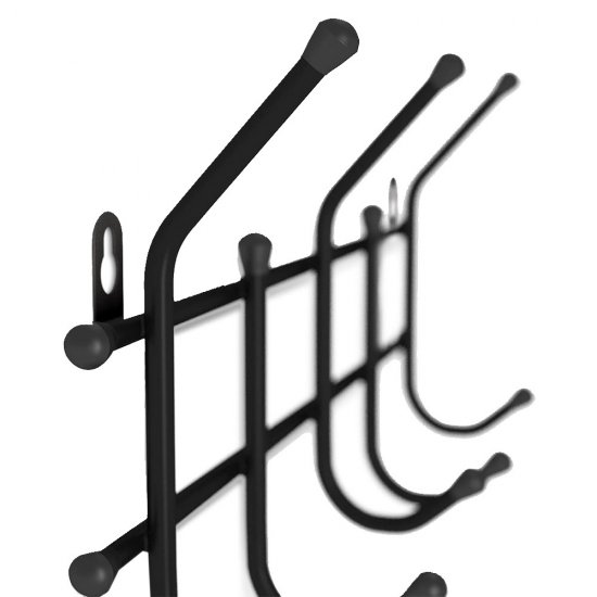 Вешалка настенная металлическая 5 крючков черная Sheffilton Стандарт 2/5