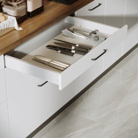 Ящик выдвижной Delinia 35.2x8.1x51.1 см ЛДСП цвет серый