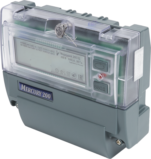 Счетчик электроэнергии Меркурий 200.02 однофазный