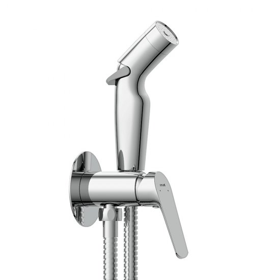 Смеситель с гигиеническим душем встраиваемый Cersanit Flavis со скрытой частью в комплекте хром (64104)