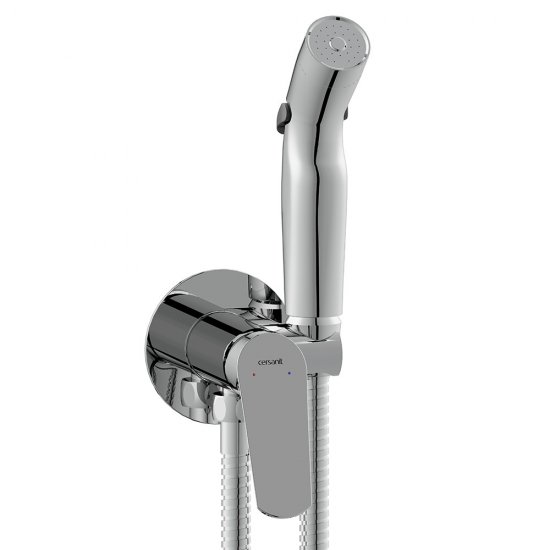 Смеситель с гигиеническим душем встраиваемый Cersanit Flavis со скрытой частью в комплекте хром (64104)