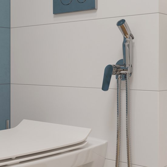 Смеситель с гигиеническим душем встраиваемый Cersanit Flavis со скрытой частью в комплекте хром (64104)