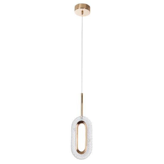 Светильник светодиодный подвесной Arte Lamp Ovale 4000К 8 Вт 1 кв.м золото IP20 (A2489SP-1GO)