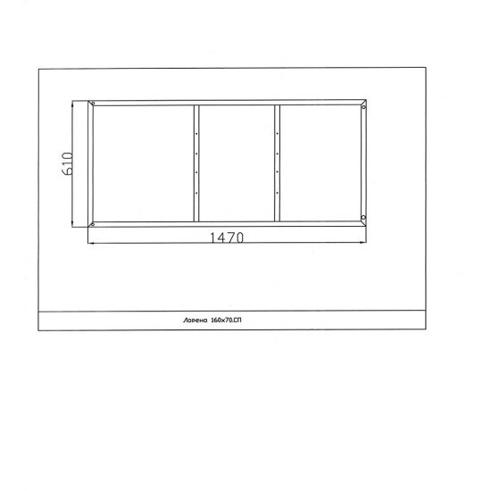 Каркас для ванны акриловой Cersanit Lorena 160х70 см с монтажным набором (K-RW-LORENA*160n)