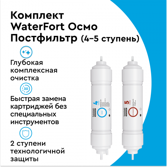 Комплект фильтроэлементов Барьер WaterFort Осмо финиш (4-5 ступени)