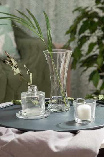 Ваза Весна 2 стекло цвет прозрачный 18 см