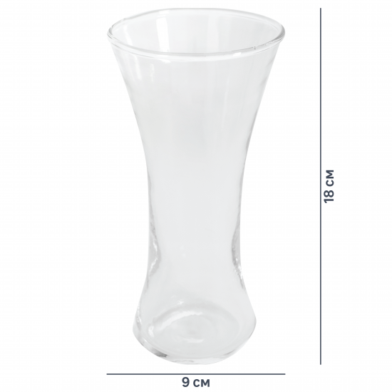 Ваза Весна 2 стекло цвет прозрачный 18 см