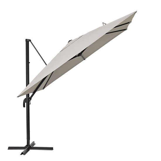 Зонт с боковой опорой Naterial Aura 286x286 h264 см квадрат бежевый