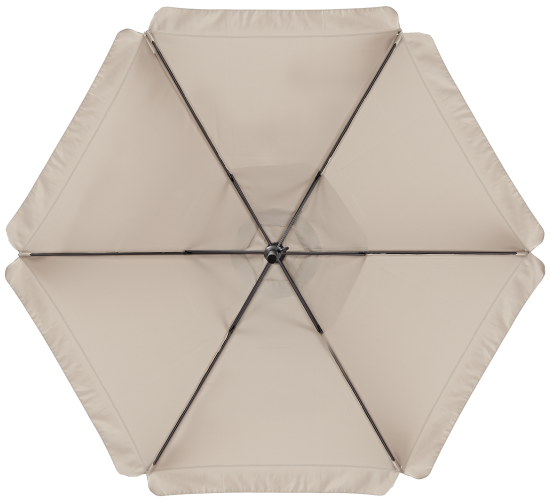 Зонт с центральной опорой Naterial Avea ø296 h247 см шестигранный бежевый