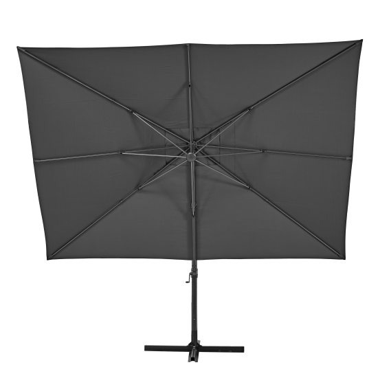 Зонт с боковой опорой Naterial Aura 281x386 h275 см прямоугольный темно-серый