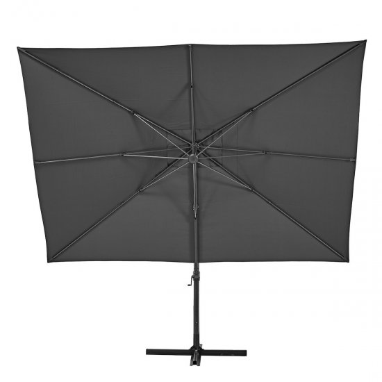 Зонт с боковой опорой Naterial Aura 281x386 h275 см прямоугольный темно-серый