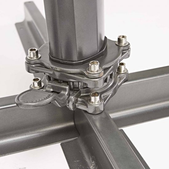 Зонт с боковой опорой Naterial Aura 281x386 h275 см прямоугольный темно-серый