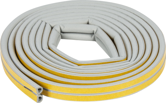 Уплотнитель для окон и дверей Axton D-профиль 6М цвет серый