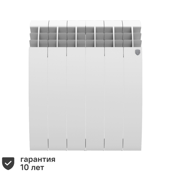 Радиатор секционный Royal Thermo Biliner Alum 500/87 6 секций боковое подключение алюминий белый
