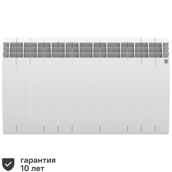 Радиатор секционный Royal Thermo Biliner Alum 500/87 12 секций боковое подключение алюминий белый