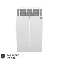 Радиатор секционный Royal Thermo Biliner Alum 500/87 4 секции боковое подключение алюминий белый