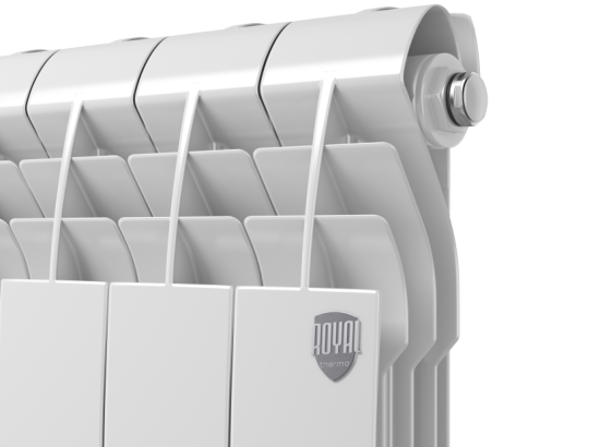 Радиатор секционный Royal Thermo Biliner Alum 500/87 4 секции боковое подключение алюминий белый