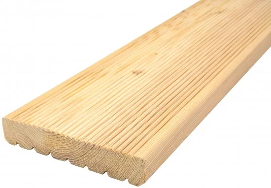 Террасная доска Лиственница Оптима 3000x142x27 мм Вельвет 0.42 м²