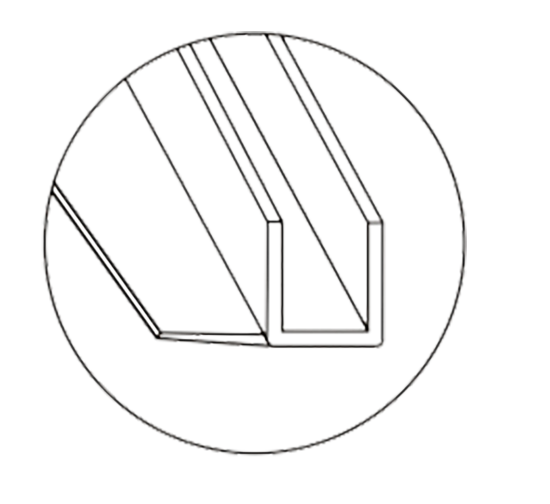 Уплотнитель для душевой двери Премиум Престиж стекло-стекло 8 мм