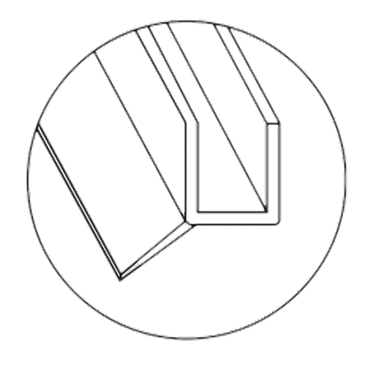 Уплотнитель для душевой двери Классика стекло-стекло 8 мм