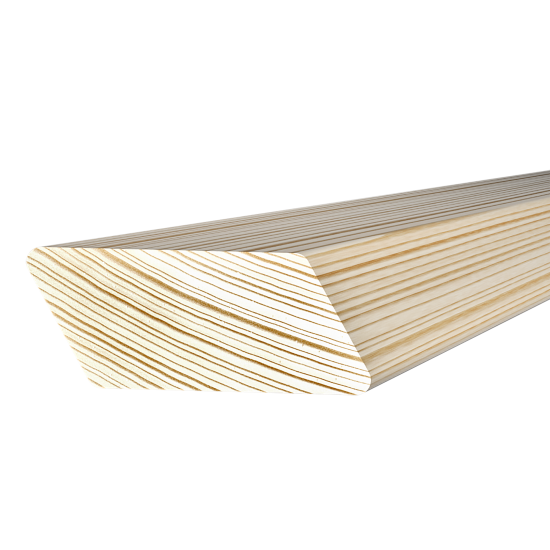 Брусок скошенный сращенный 28x70x2200 мм хвоя сорт Экстра без сучков