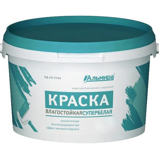 Интерьерная влагостойкая краска АЛЬМИРА 00-00000066