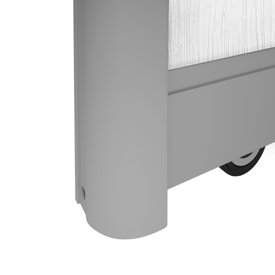 Дверь-купе SPACEO 2455x904 мм высота проема 2500 мм ЛДСП цвет белый/матовое серебро широкий профиль