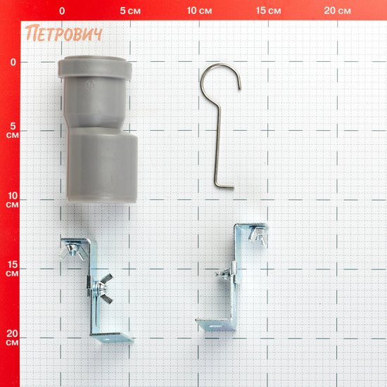 Лоток душевой Ore с гидрозатвором 400х65 мм d40 мм решетка из нержавеющей стали (Drain H4)