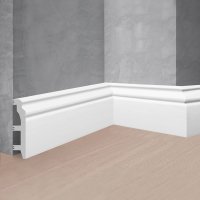 Ударопрочный влагостойкий напольный плинтус под покраску Stenopol C7232