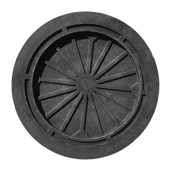 Полимерпесчаный люк колодца ø580 мм 1.5 т цвет чёрный