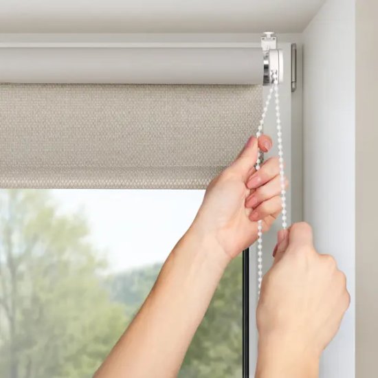 Штора рулонная блэкаут Dublin 100x160 см бежевая