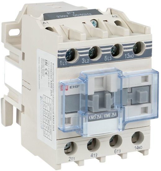 Контактор EKF КМЭ 1NO 25 А 220 В