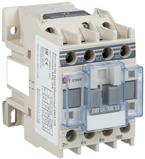 Контактор EKF КМЭ 1NO 12 А 220 В