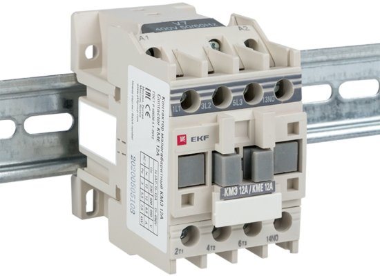 Контактор EKF КМЭ 1NO 12 А 220 В