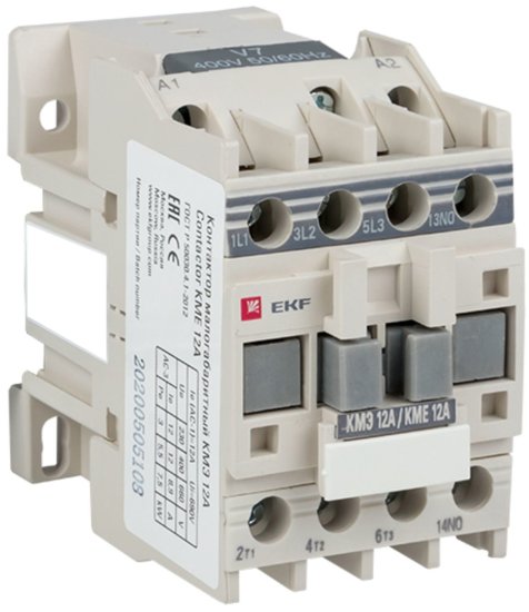Контактор EKF КМЭ 1NO 12 А 220 В