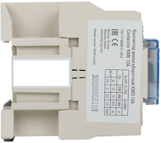 Контактор EKF КМЭ 1NO 12 А 220 В