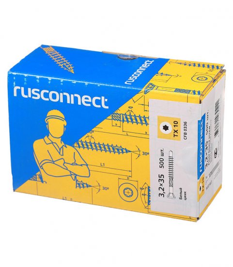 Саморезы для массивной доски 35x3,2 мм оцинкованные (500 шт.)