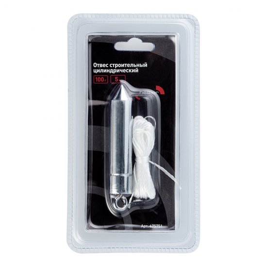 Отвес строительный цилиндрический 100 г Hesler