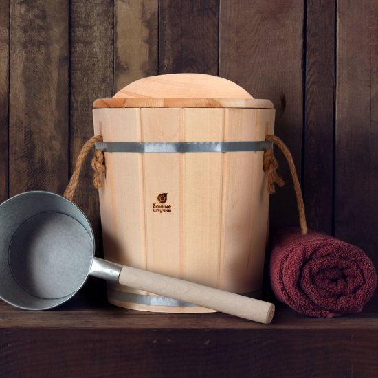 Ведро Банные штучки 10 л с крышкой (03710)