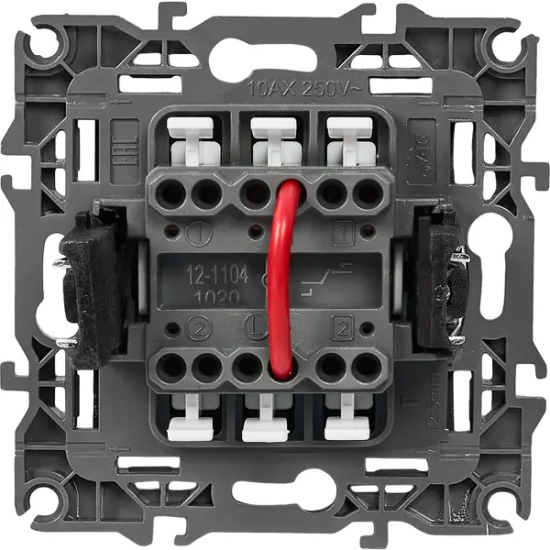 Выключатель встраиваемый Эра 12-1104-01 2 клавиши цвет белый