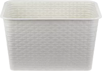 Кашпо на перила Idea Ротанг 39.5x27x23 см v12 л пластик белый