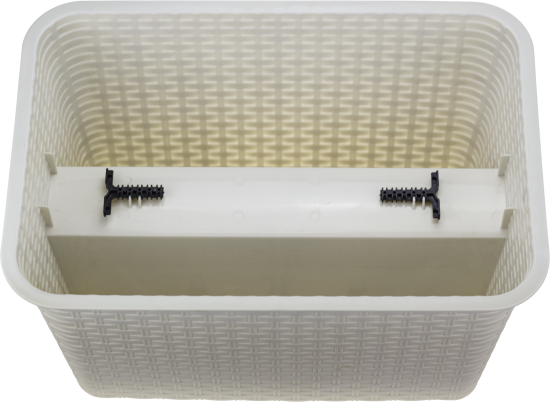 Кашпо на перила Idea Ротанг 39.5x27x23 см v12 л пластик белый