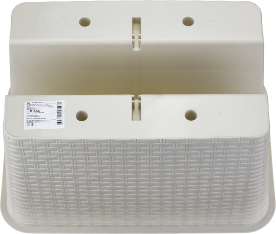 Кашпо на перила Idea Ротанг 39.5x27x23 см v12 л пластик белый