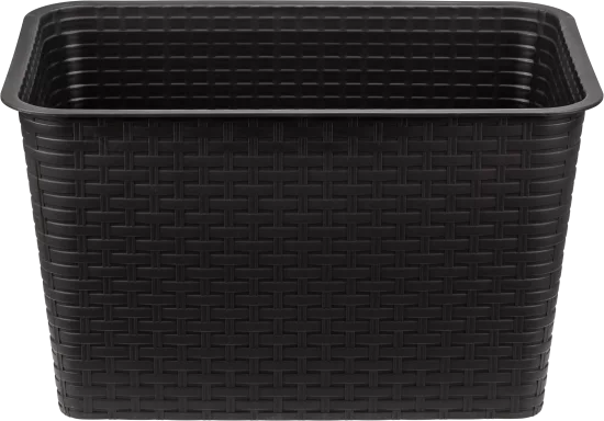 Кашпо на перила Idea Ротанг 39.5x27x23 см v12 л пластик коричневый